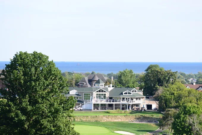 Richmond County Country Club clubhouse overlooking the water